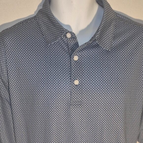 Walter Hager Golf/Polo shirt, blue/white small diamond design in size XL - Picture 1 of 11